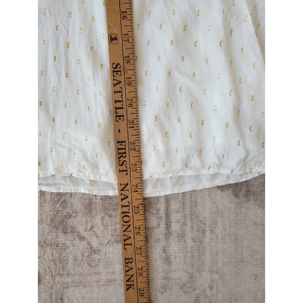 Draper James RSVP Metallic Clip Dot Ruffle Blouse - Women's XL - Cottagecore - Picture 10 of 10